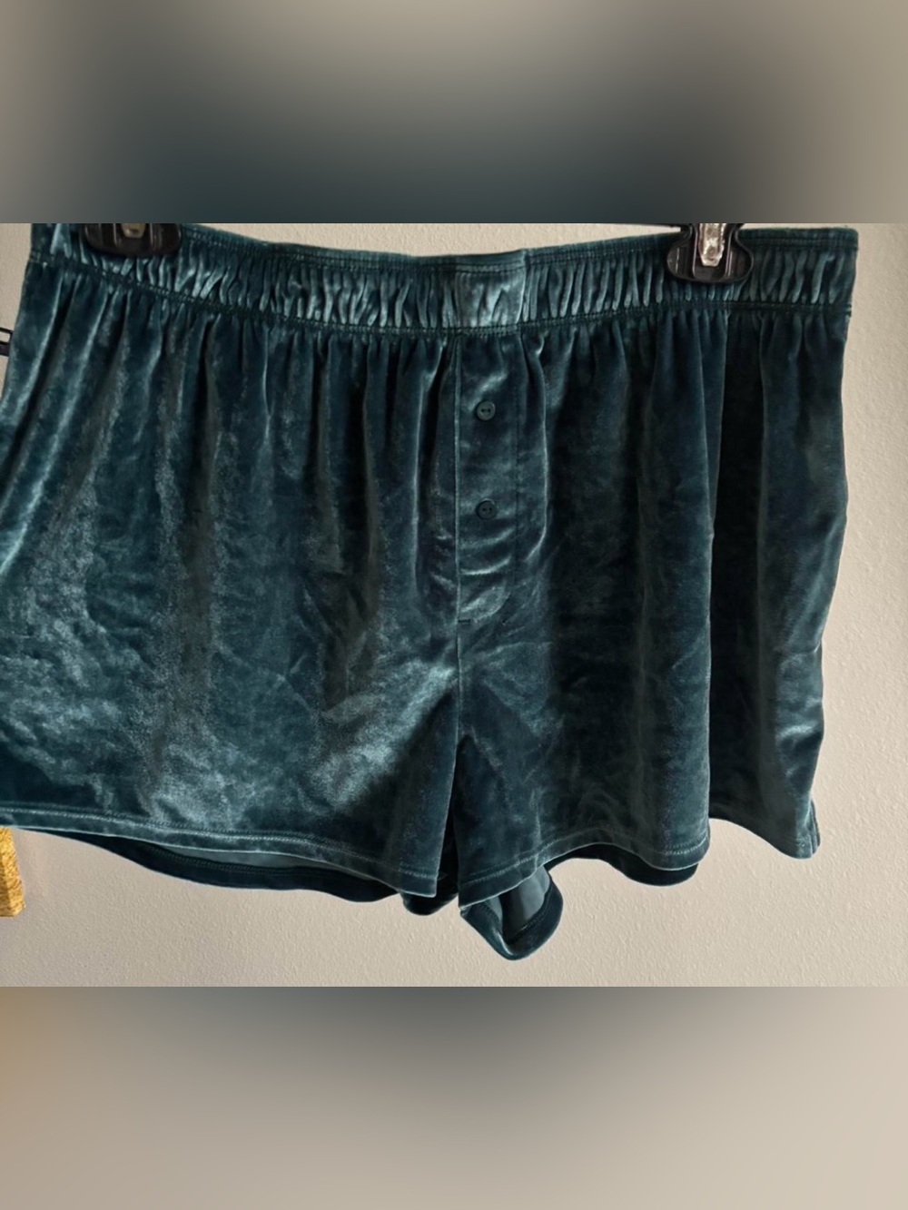 Victoria Secret PINK green Velvet sleep Shorts